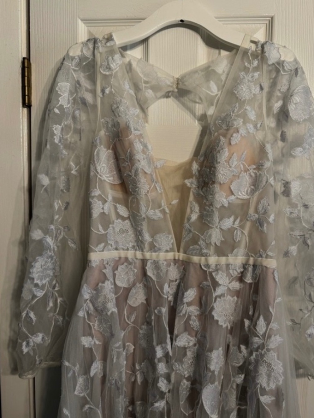 Gorgeous Watters, Olena Dress with sleeves in periwinkle size 14